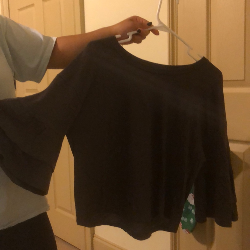 dark purple blouse